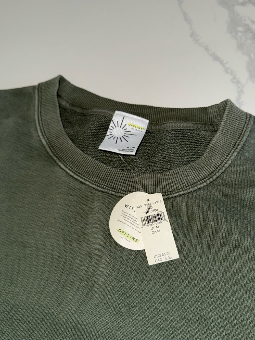 Offline by Aerie Olive Green Sweatshirt - Picture 3 of 7